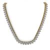 Image 3 : 18 ctw 3 Prong Graduated Diamond Riviera Necklace 14K Yellow Gold