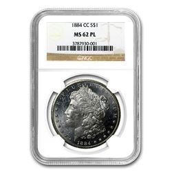 1884-CC Morgan Dollar MS-62 PL NGC