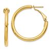 Image 1 : 14k 3x25 mm Polished Round Hoop Earrings