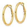 Image 2 : 14k 3x25 mm Polished Round Hoop Earrings