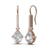 Image 2 : 2.22 ctw Pear Diamond Earrings 18K Rose Gold