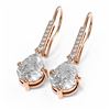 Image 3 : 2.22 ctw Pear Diamond Earrings 18K Rose Gold