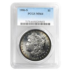 1886-S Morgan Dollar MS-64 PCGS