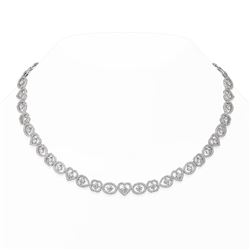 19 ctw Diamond Designer Necklace 18K White Gold