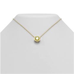 1.5 ctw Fancy Yellow Diamond Necklace 18K Yellow Gold