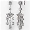 Image 3 : 5.5 ctw Oval Cut Diamond Designer Earrings 18K White Gold