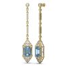 Image 2 : 10.81 ctw Aquamarine & Diamond Earrings 18K Yellow Gold