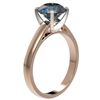 Image 3 : 2.50 ctw Certified Intense Blue Diamond Engagment Ring 10k Rose Gold