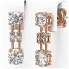 Image 3 : 3 ctw Marquise Cut Diamond Designer Earrings 18K Rose Gold