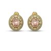 Image 1 : 7.44 ctw Morganite & Diamond Victorian Earrings 14K Yellow Gold