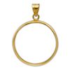 Image 2 : 14K Gold Prong Polished Coin Bezel - 14 mm