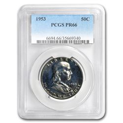 1953 Franklin Half Dollar PR-66 PCGS