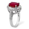 Image 2 : 6.0 ctw Ruby & Diamond Ring 14k White Gold