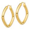 Image 2 : 14k Yellow Gold Thick Square Hoop Earrings - 2x4 mm