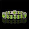 Image 1 : 18.93 ctw Peridot & Diamond Bracelet 14K White Gold
