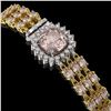 Image 2 : 27.48 ctw Morganite & Diamond Bracelet 14K Yellow Gold