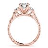 Image 2 : 0.75 ctw VS/SI Diamond 3 Stone Ring 18k Rose Gold