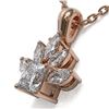 Image 3 : 1.5 ctw Princess Cut Diamond Designer Necklace 18K Rose Gold