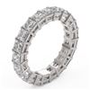 Image 2 : 5.46 ctw Princess Cut Diamond Eternity Ring 18K White Gold