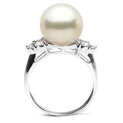 White South Sea Pearl and Diamond Anniversary Ring