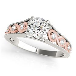 0.75 ctw Certified VS/SI Diamond Solitaire Ring 14k 2Tone Gold