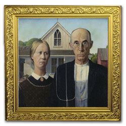 2019 Niue 1 oz Silver Grant Wood: American Gothic