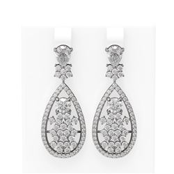 6.1 ctw Diamond Earrings 18K White Gold