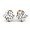 Image 2 : 2.5 ctw VS/SI Diamond Bridal Solitaire Stud Earrings 18K Yellow Gold