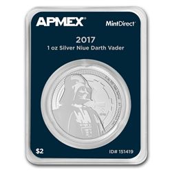 2017 Niue 1 oz Silver $2 Darth Vader (MintDirect® Single)