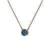 Image 3 : 2.04 ctw Intense Blue Diamond Necklace 18K Rose Gold