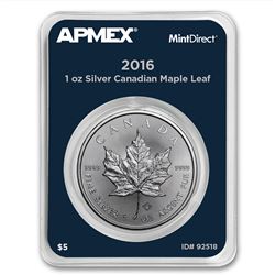 2016 Canada 1 oz Silver Maple Leaf (MintDirect® Single)