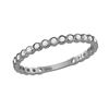 Image 1 : 10kt White Gold Womens Round Diamond Bezel Set Stackable Band Ring 1/5 Cttw