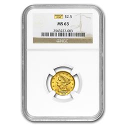 $2.50 Liberty Gold Quarter Eagle MS-63 NGC/PCGS