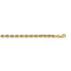 Image 2 : 14k Yellow Gold 4.0 mm Silky Rope Chain - 24 in.