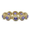 Image 2 : 50.27 ctw Tanzanite & Diamond Victorian Bracelet 14K Yellow Gold