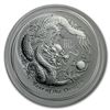 Image 1 : 2012 2 oz Silver Lunar Year of the Dragon SII (Light Abrasions)