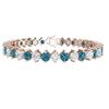 Image 3 : 20 ctw Certified SI/I Intense Blue Diamond Bracelet 18K Rose Gold