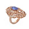Image 1 : 6.13 ctw Tanzanite & Diamond Ring 18K Rose Gold