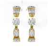 Image 2 : 4.2 ctw Mix Cut Diamonds Designer Earrings 18K Yellow Gold