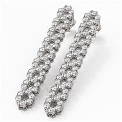 4 ctw Diamond Designer Earrings 18K White Gold