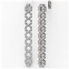 Image 3 : 4 ctw Diamond Designer Earrings 18K White Gold