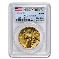 2015-W High Relief American Liberty Gold MS-70 PCGS (FS)