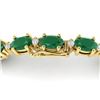 Image 3 : 23.5 ctw Emerald & VS/SI Diamond Eternity Bracelet 10k Yellow Gold