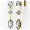 Image 3 : 2.32 ctw Marquise Cut Diamond Designer Earrings 18K Yellow Gold