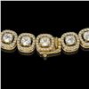 Image 3 : 20.73 ctw Cushion Cut Diamond Micro Pave Necklace 18K Yellow Gold