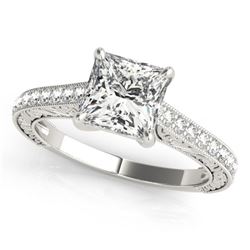 1.3 ctw Certified VS/SI Princess Diamond Ring 14k White Gold