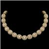 Image 1 : 93.04 ctw Morganite & Diamond Victorian Necklace 14K Yellow Gold