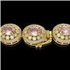 Image 3 : 93.04 ctw Morganite & Diamond Victorian Necklace 14K Yellow Gold