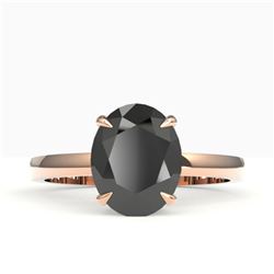 5 ctw Black Diamond Designer Ring 14k Rose Gold