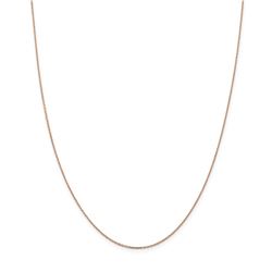 14k Rose Gold 1.0 mm Cable Chain Necklace - 20 in.
